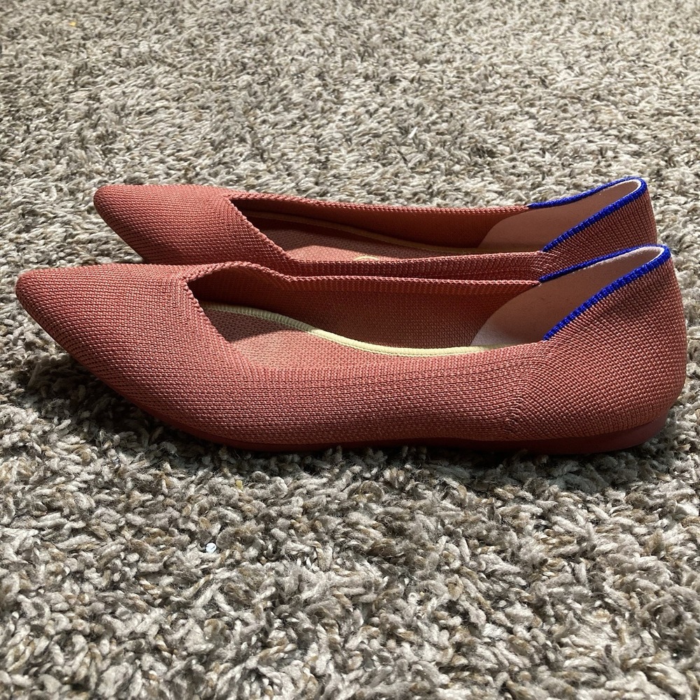 Rothys The Point Copper Peach Red Womens Size 7 Rare Retired Color - Picture 2 of 10
